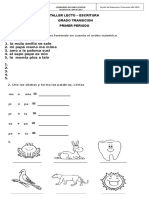 Taller Lecto - Escritura Primer Periodo Transicion