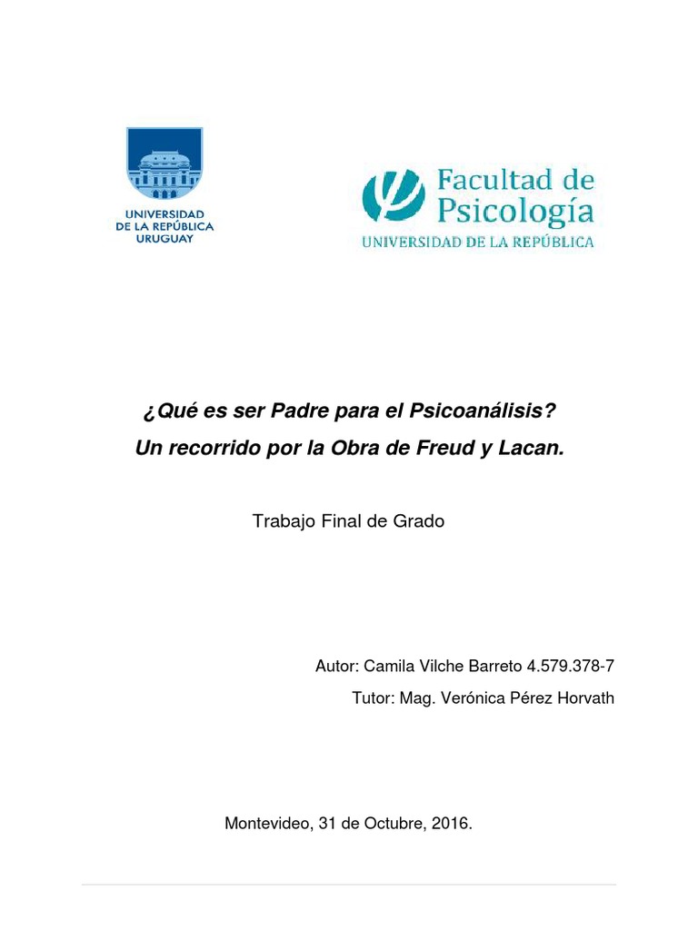 Ser Padre en Psicoanálisis: Freud y Lacan | PDF | Complejo de Edipo ...