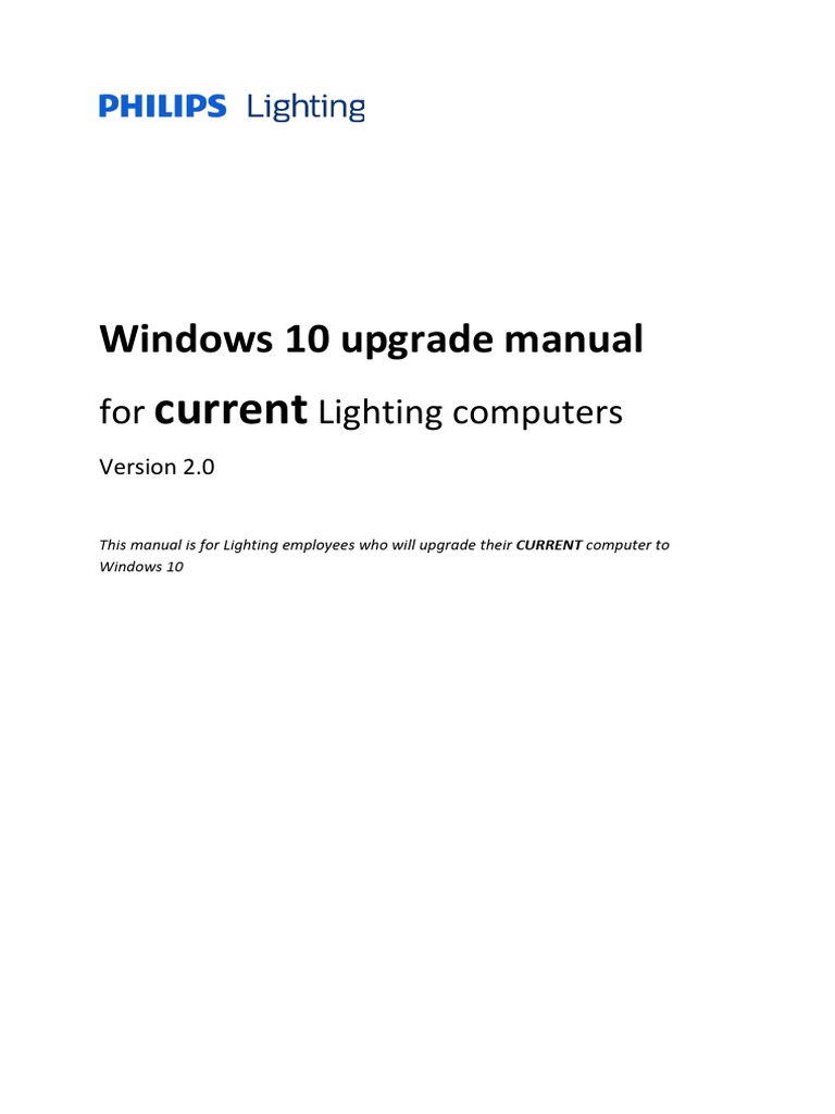 Windows 10 Upgrade Guide for Lighting | PDF | Windows 10 | Microsoft ...