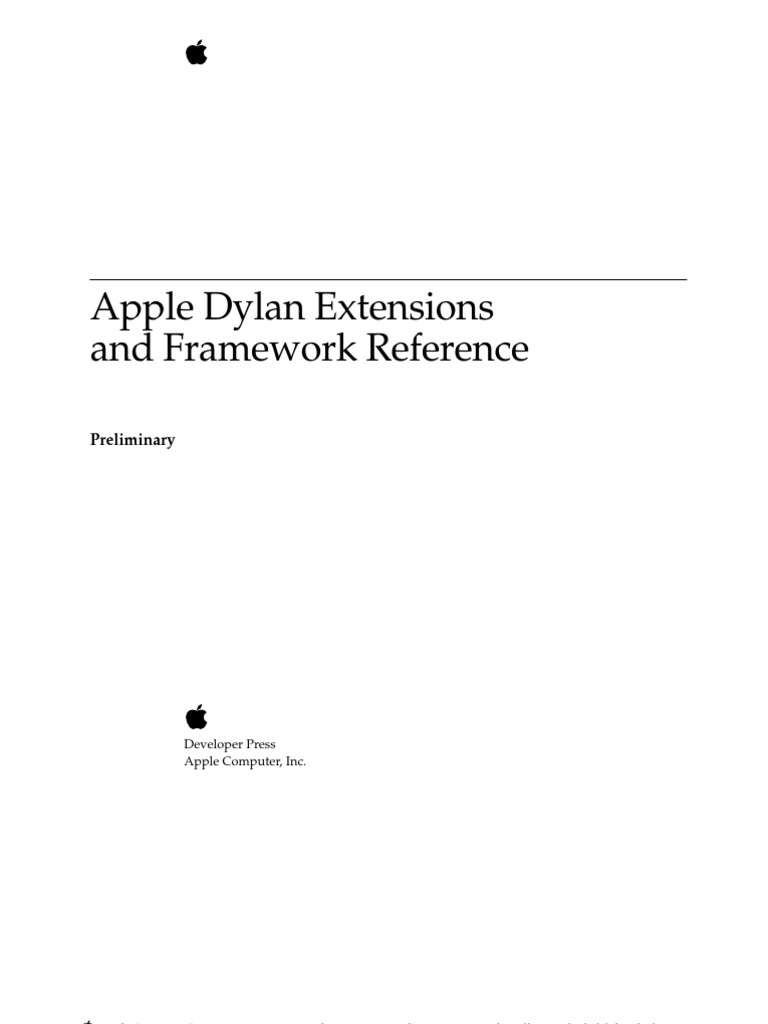 Apple Dylan Extensions and Framework Reference | PDF | Class (Computer ...