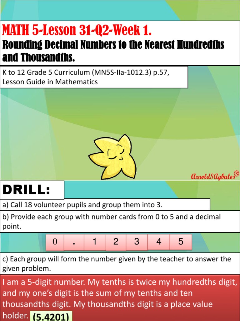 Rounding Decimals: Hundredths & Thousandths | PDF | Rounding | Teaching ...