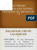 Iba't Ibang Pamahalaan Noong Panahon NG Espanyol