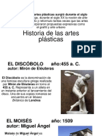 Historia y obras clave de las artes plásticas