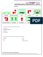 Giving Directions - Answers 4 PDF