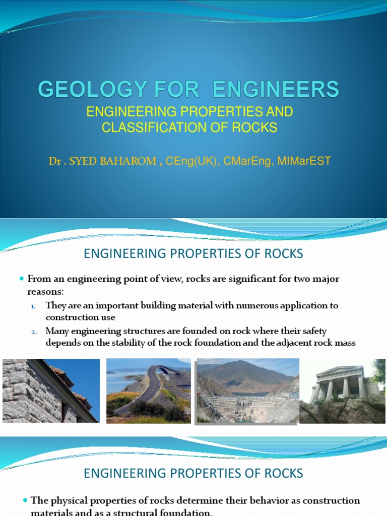 Engineering Properties and Classification of Rocks | PDF | Deformation ...