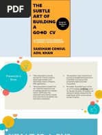 The art of building a good CV