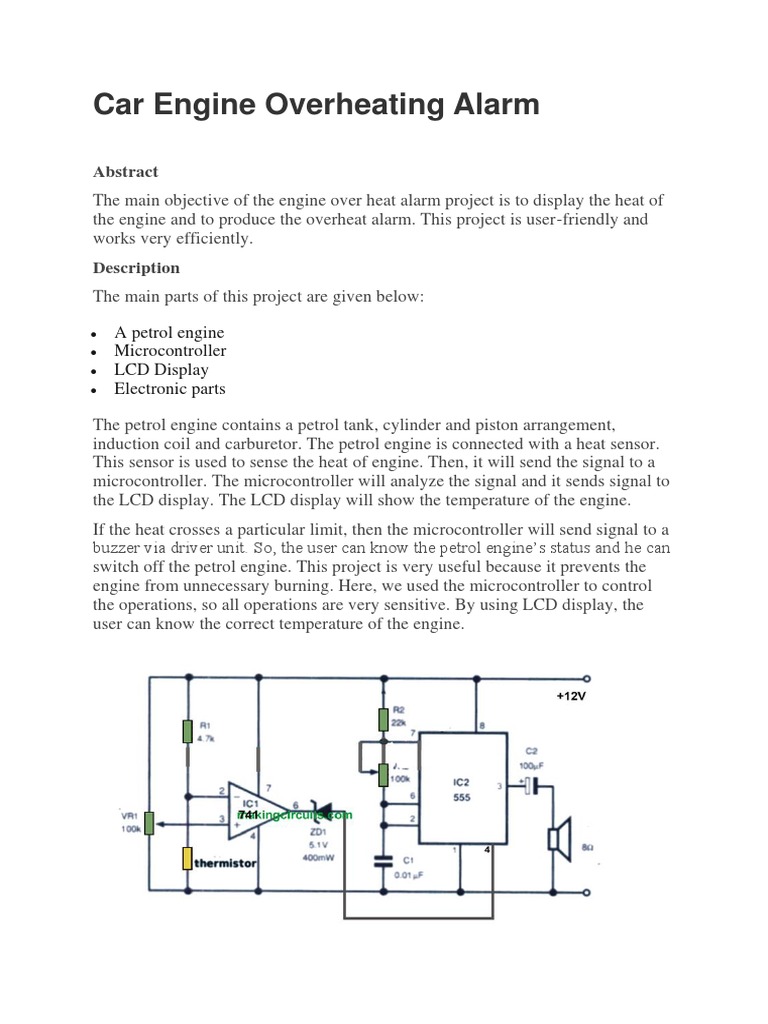 Engine Overheating Alarm System | PDF | Electricity | Manufactured Goods