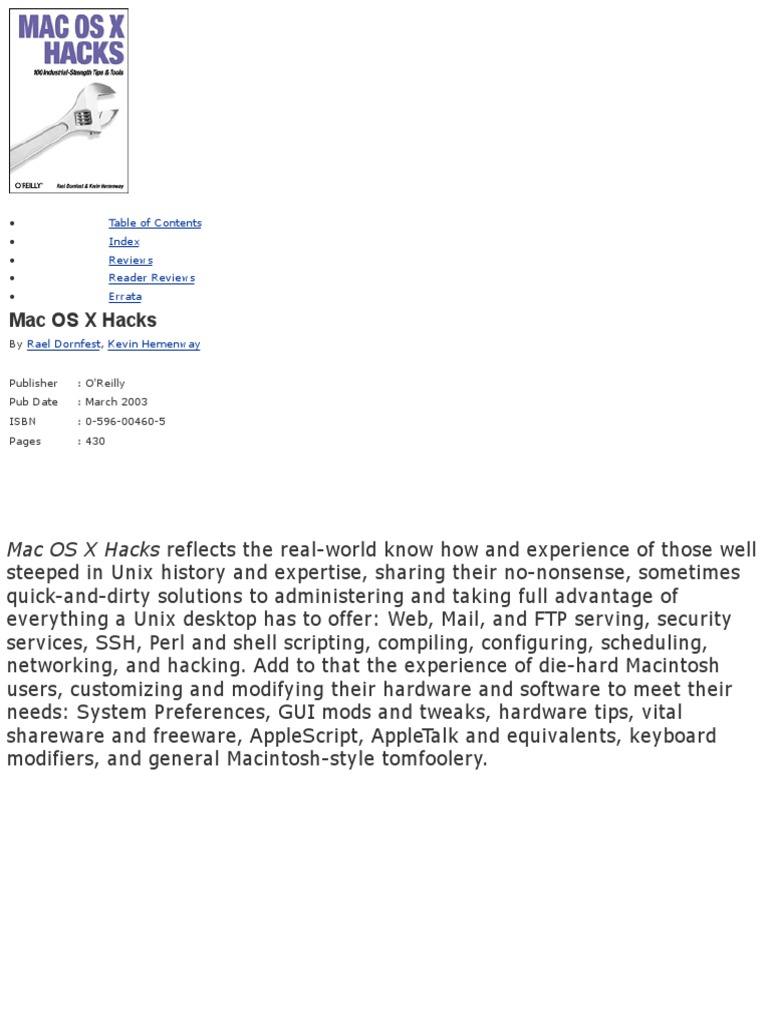 Pub mac os x hacks | pdf
