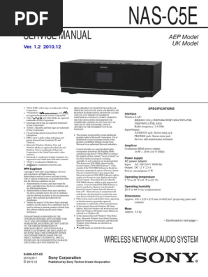 Sony Nas C5e V1 2 Mp3 Electrical Engineering