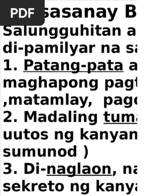 Pamilyar O Di Pamilyar Na Salita Pdf