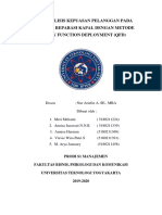 Hasil Analisis Kepuasan Pelanggan Pada Pekerjaan Reparasi Kapal Menggunakan Metode QDF