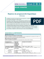 Repères de Progressivité Linguistique Cycle 3 - Chinois