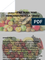 Jenis –Jenis Buah Yang Mengandung Gula Tinggi