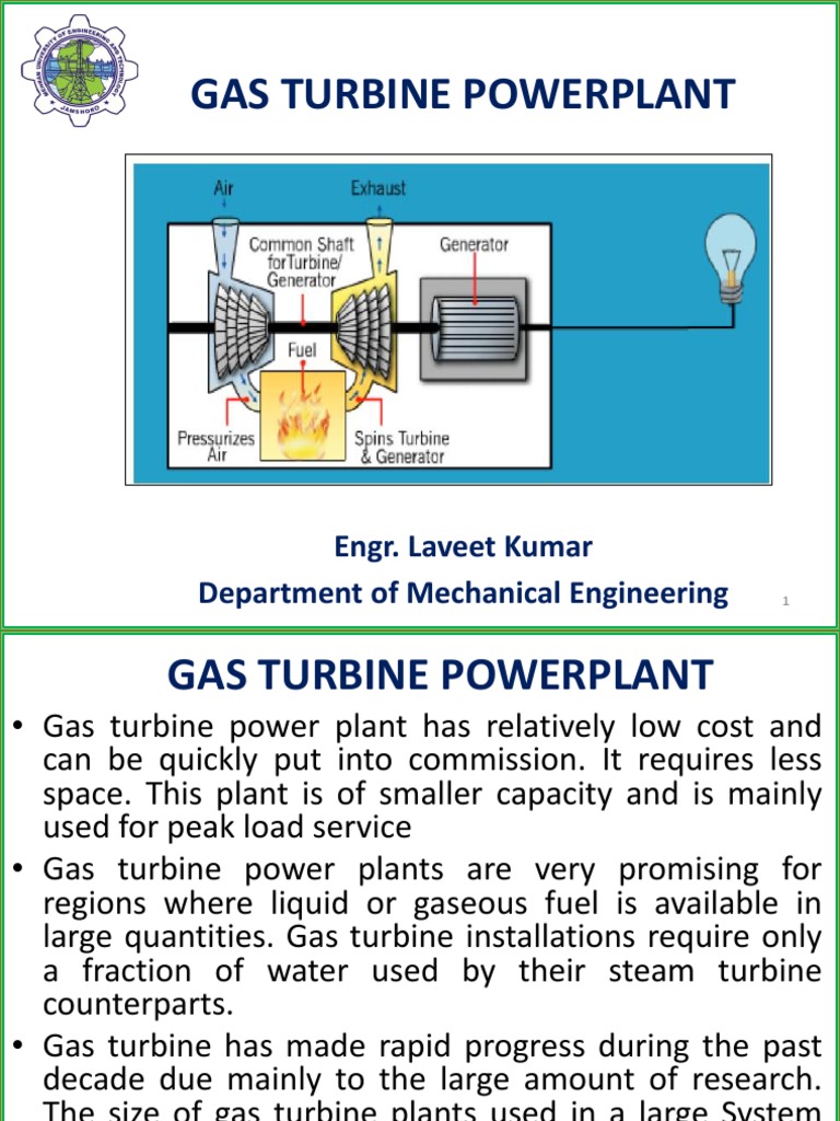 Gas Turbine Power Plant Overview | PDF | Gas Turbine | Power Station