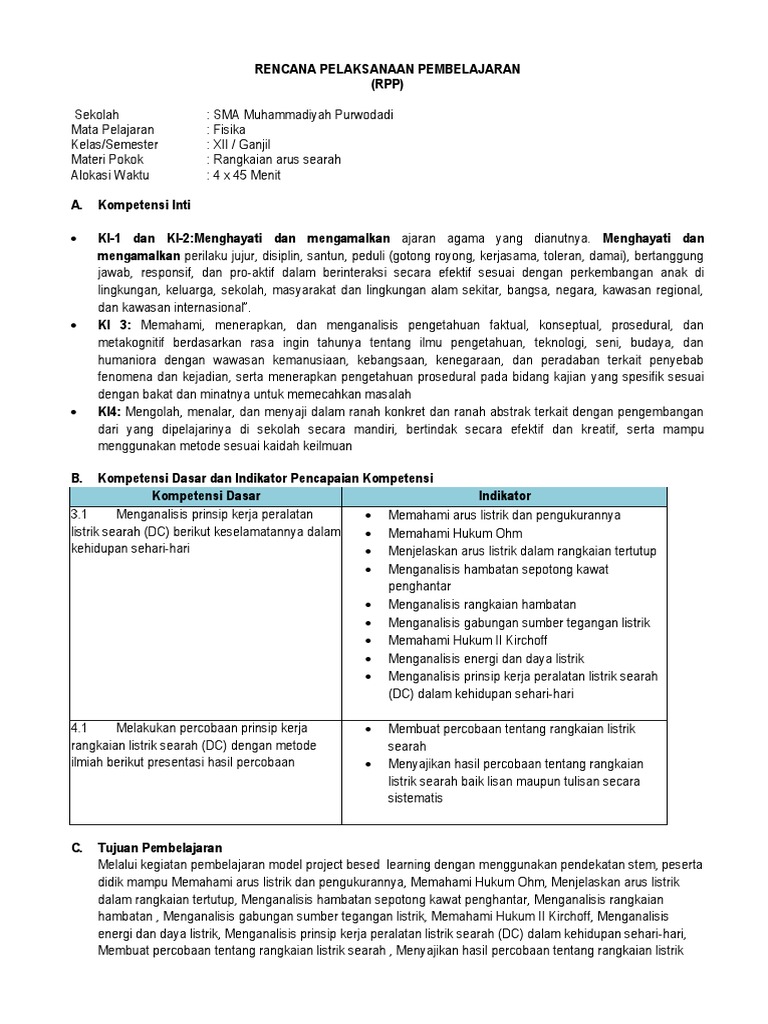 Erna Muhammadiyah Rpp Stem Pdf