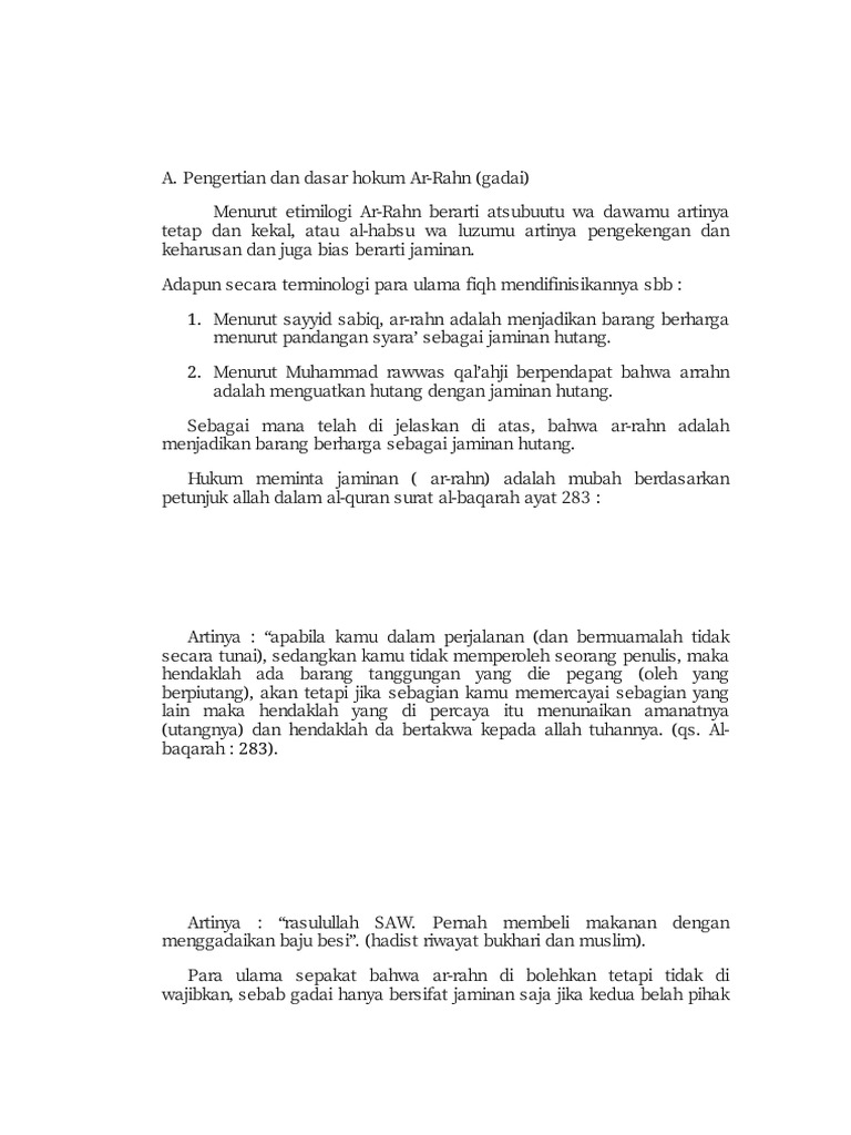 Makalah Ar Rahn Pdf