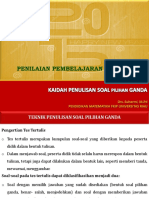 Teknik Penulisan Soal Pilihan Ganda 2018