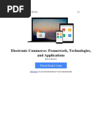 Electronic Commerce Framework Technologies and Applications by Bharat Bhasker B00syemujs