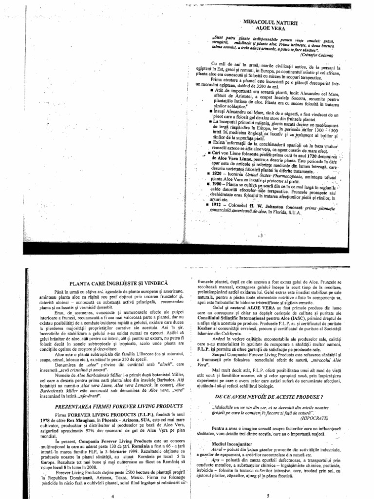 Carte Prezentare Produse Forever