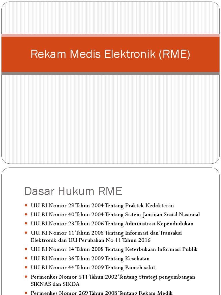 Dasar Hukum Rekam Medis Elektronik | PDF | Pengembangan Diri | Komputer