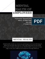 Mental Health of Employees