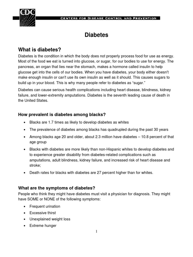 Diabetes PDF | PDF | Diabetes Mellitus | Diabetes Mellitus Type 2