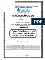 Caractérisation Des Crues Pluviales Des Sous Bassins Versants de La Soummam PDF