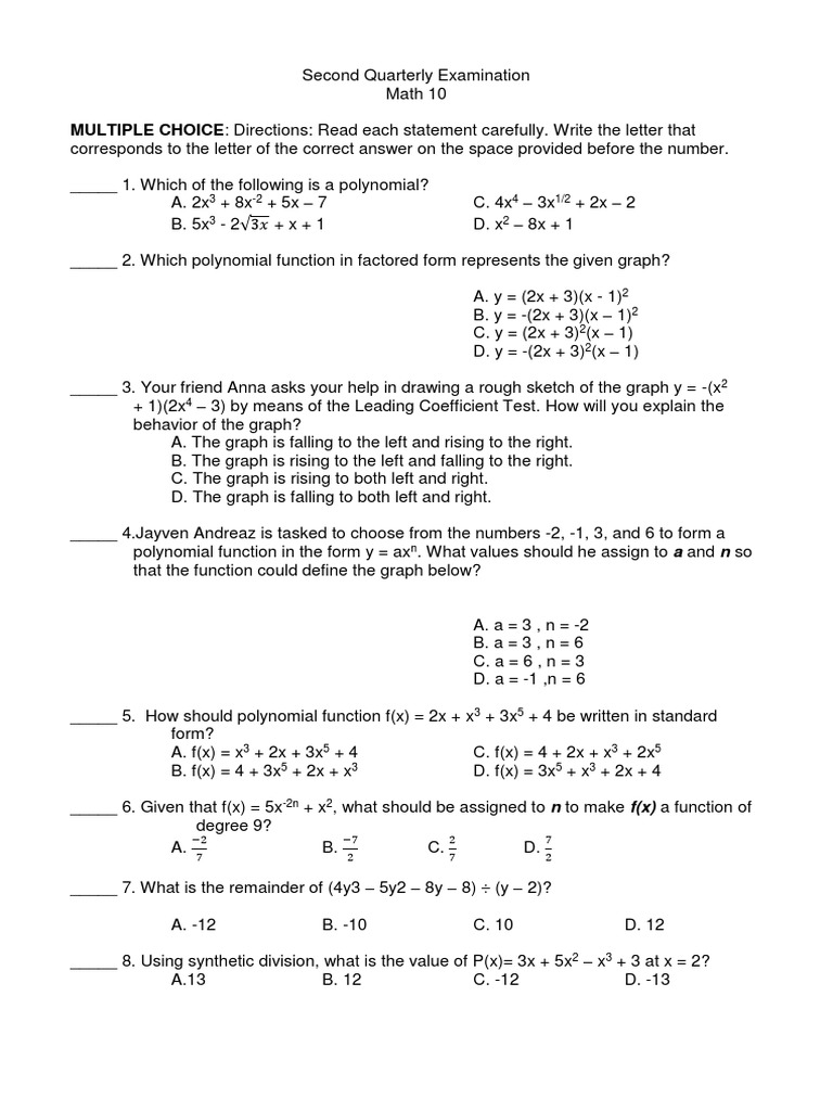 2nd Test Questions Pdf Circle Geometric Objects