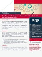 Fichasevento - Ficha - Curso Presencial Auditor Interno en Sistemas de Gestion de Calidad Iso 90012015 Santiago de Chile PDF