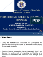 Plenary - Pedagogical Skills in Rondalla Training