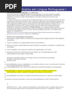 Prática de Ensino Em Língua Portuguesa I