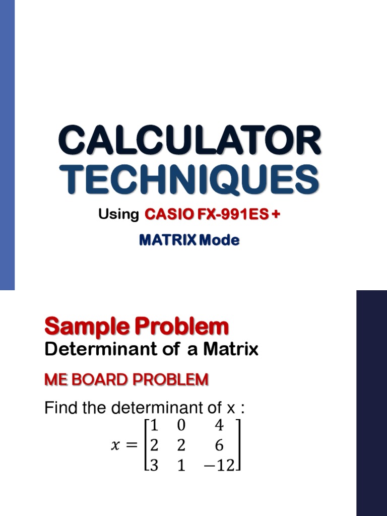 5 Matrix Mode Caltech | PDF