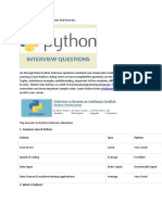 Top Python Interview Questions and Answers