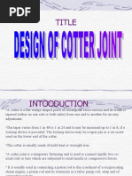 Design of Cotter Joint