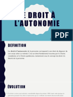 Le Droit À L'autonomie