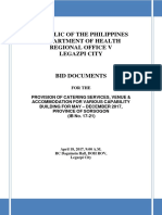 Catering and Accommodation Bid for DOH Capability Building