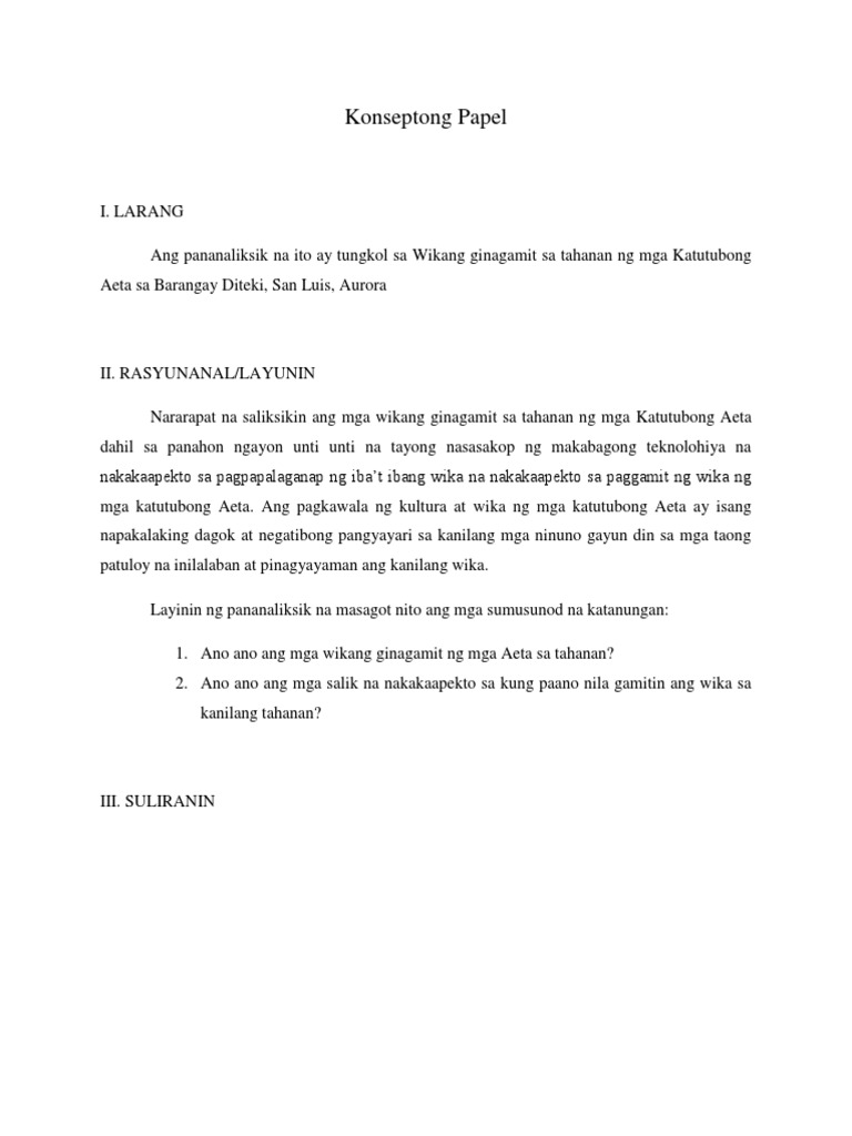 Konseptong Papel | PDF