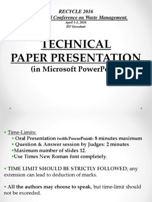 what is paper presentation with examples