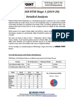 NTSE Stage 1 Analysis Report Rajasthan PDF