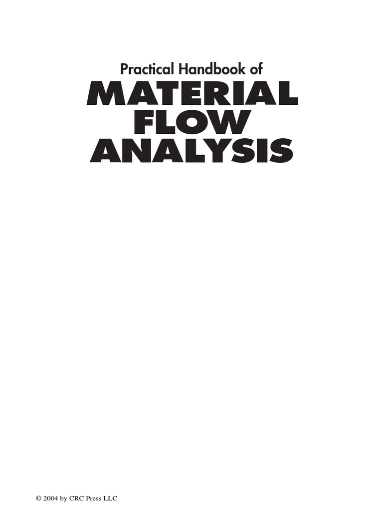 Practical Handbook Of Material Flow Analysis Pdf Input Output Model Sustainability
