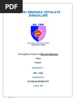 Cricket Project for Class XII Students | PDF | Games Of Physical Skill ...