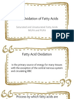 Beta Oxidation of Fatty Acids