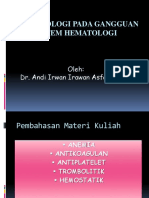 FARMAKOLOGI PADA GANGGUAN SISTEM HEMATOLOGI