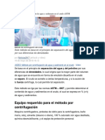 Método Por Centrifugación de Agua y Sedimento en El Crudo