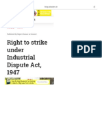 Right to Strike Under Industrial Dispute Act, 1947 - IPleaders