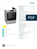 Specificatii Tehnice Aragaz Electric EC5351XA