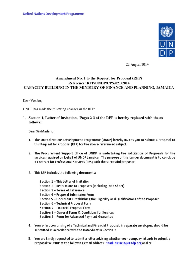 RFP Amendment for Change Management Services | PDF | Capacity Building ...