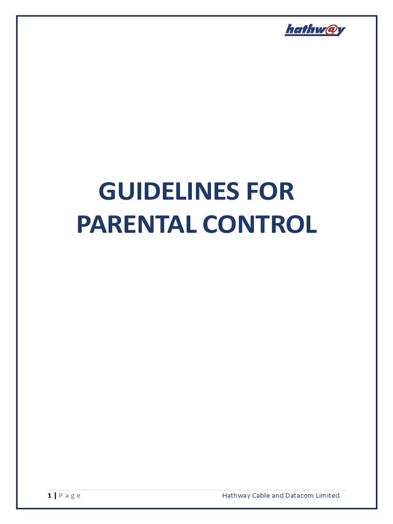 Parental Control Guidelines for Families | PDF | Ios | Google Play