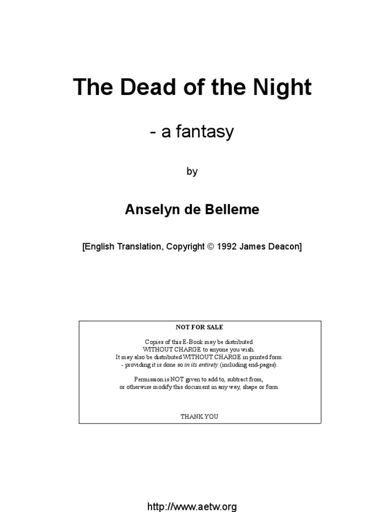 The Dead of The Night | PDF