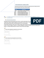 Funciones de Agregado